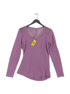 Fat Face Damen Top UK 10 Lila 100% Baumwolle Langarm Rundhals Basic - Bild 1 von 5