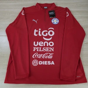 NEW Men's XL PUMA APF Paraguayan Football Association Zip Long Sleeve Pullover - Picture 1 of 6