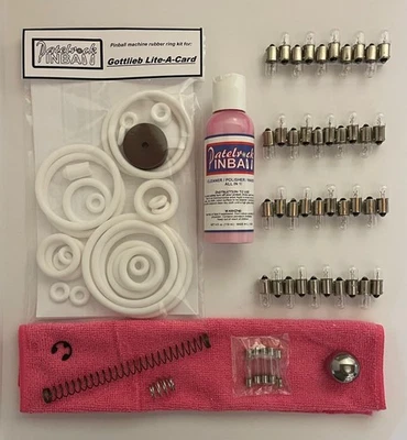 Kit de puesta a punto de mantenimiento de máquina de pinball Gottlieb Lite-A-Card 1960 Foto 1 de 2