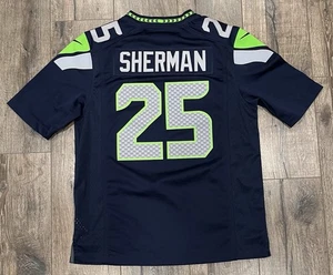 Seattle Seahawks Richard Sherman #25 Medium Vapor Stitched NFL Blau Nike Trikot - Bild 1 von 6
