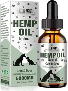 THILIFE Hanföl 5000 mg – Omega 3-6-9 – Vitamine A/B/D/E – Für Hunde & Katzen - Bild 1 von 1