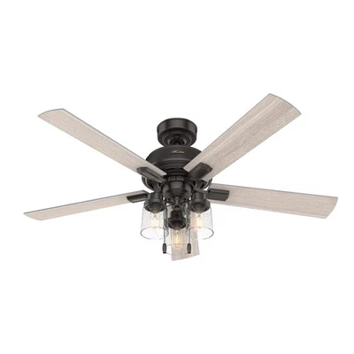 Hunter Hartland 52 in. Indoor Noble Bronze Ceiling Fan with Light Kit and Remote - Image 1 of 4