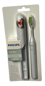 Philips One By Sonicare Battery Toothbrush + Case White - Mint Light Blue - Picture 1 of 9