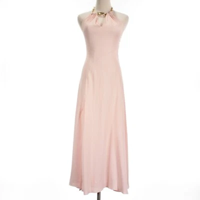 Vestido Jonathan Simkhai Nuevo con Etiquetas Sin Mangas Cuello Cadena Talla 0 en Rosa Cuarzo Foto 1 de 4