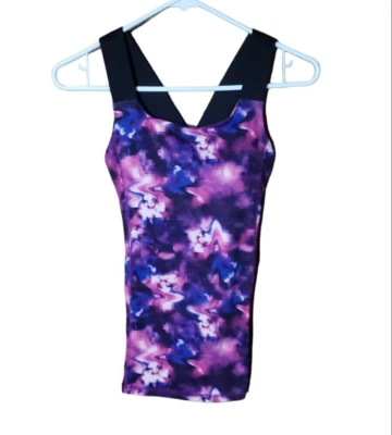 Sujetador deportivo Champion para mujer XS púrpura floral dúo seco acolchado C9 cruzado Foto 1 de 4