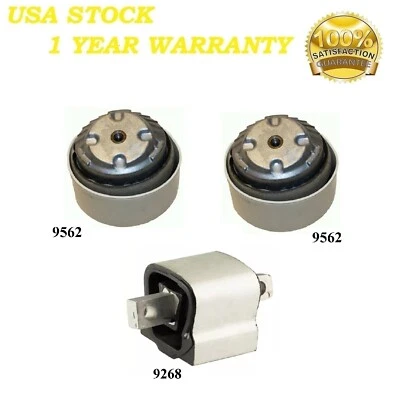 3 PCS FRONT MOTOR & TRANS MOUNT FIT 2002-2004 MERCEDES-BENZ SLK32 AMG 3.2L - Image 1 of 4
