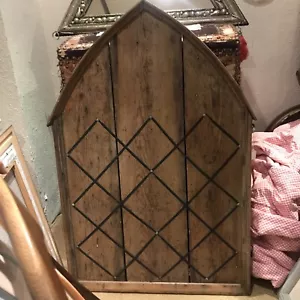 antique vintage 19 century church town hall village noticeboard wood - Picture 1 of 5