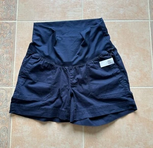 Neu! Old Navy Umstandsshorts Seitentaschen marine Baumwoll-Elasthan-Mix Gr. M - Bild 1 von 7