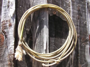 Old Lasso Rope, "Retired" Cowboy Lariat, Vintage Western Wall Hang #AKR - Picture 1 of 1
