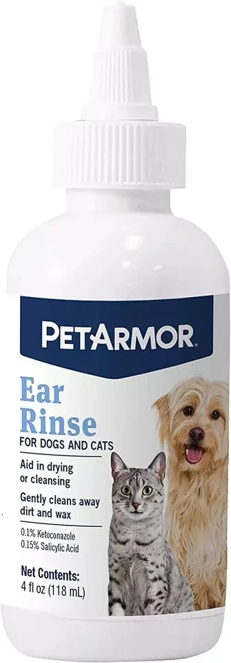 PetArmor Ear Rinse for Dogs & Cats 4 oz Cleans Dirt Yeast Wax and Bacteria NEW - Image 1 of 4