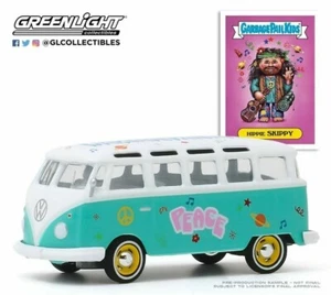 HIPPIE SKIPPY - 1964 VOLKSWAGEN SAMBA BUS SOLID PACK -GREENLIGHT GL54030-B 1/64 - Picture 1 of 2