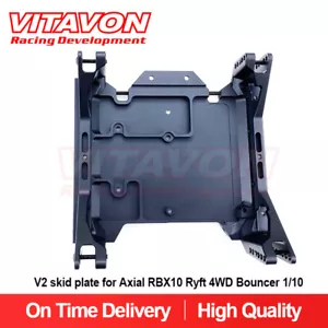 VITAVON CNC Alu 7075 skid plate for Axial RBX10 Ryft 4WD Bouncer 1/10 Black - Picture 1 of 4