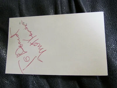 Milt Kamen AUTOGRAPHED 3X5 INDEX CARD - Image 1 of 2