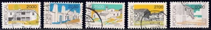 1985-89 Portugal SC# 1636-1643 - Traditional Architecture - 5 Different - Used - Picture 1 of 2