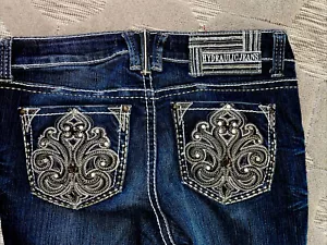 HYDRAULIC Damen Jeans verziert Gramercy Bootcut dunkle Waschung Mid Rise 8 - Bild 1 von 5