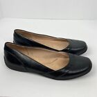 Chaussures plates en faux cuir noir LifeStride Deja Vu 9,5 M confort classique pour femmes