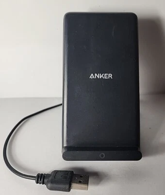 Anker PowerPort Wireless Charging Stand - Black (AKA2524) 5W/10W Tested Working - Image 1 of 3