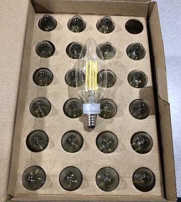 GE Daylight LED B11C Candelabra Base Bulbs 60W EQ 5W Decorative Candle Light - Image 1 of 2