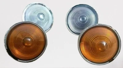 Fit For JEEP WILLYS CJ3B CJ3 CJ5++ PARKING TURN SIGNAL LIGHT SET CLEAR & ORANGE — 第 1/4 张图片