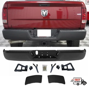 Black Rear Step Bumper Assembly For 2009-2018 Dodge Ram 1500 2010-2012 2500 3500 - Picture 1 of 18