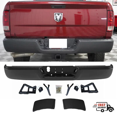 Black Rear Step Bumper Assembly For 2009-2018 Dodge Ram 1500 2010-2012 2500 3500 Foto 1 de 4