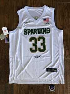 Magic Johnson Signed Michigan State Spartans Nike Jersey Collegiate Licensed BAS - Picture 1 of 11