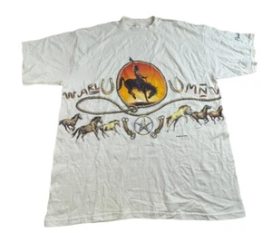 Habitat T Shirt Western Wyoming Vintage 1997 Cream Men’s XL Total Tee HL Miller - Picture 1 of 9