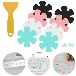 20 Stck. Rutschfeste Blumen Aufkleber Abziehbilder Klebeband für Badewanne Treppe Dusche Zimmer - Bild 1 von 16
