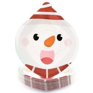 50 Christmas Paper Plates Disposable Dinner Dessert Salad Appetizer Cookies Part - Picture 1 of 7
