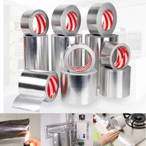 Cinta de papel de aluminio protector térmico autoadhesivo HVAC AIRE ACONDICIONADO sellado aislamiento de conductos - Imagen 1 de 12