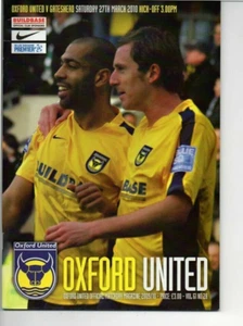 Oxford United v Gateshead 2009/10 Blue Square Premier plus Ticket - Bild 1 von 2