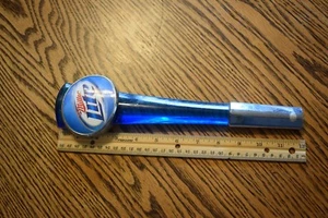 MILLER LITE 12 INCH TAP HANDLE KNOB BLUE LUCITE BAR USED - Picture 1 of 2