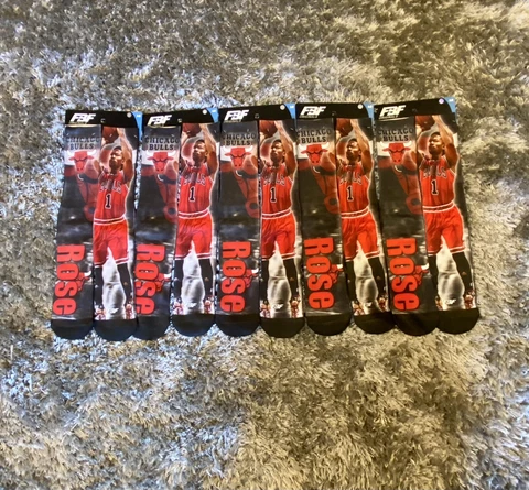 FBF Originals NEW Derrick Rose Socks-Rose Drive 308S - 5 Large Pair - NBA Bulls Cover
