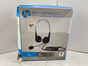 HP Stereo USB-A Headset G2 Wired Noise-Canceling Mic for PC Laptop - Photo 1/4