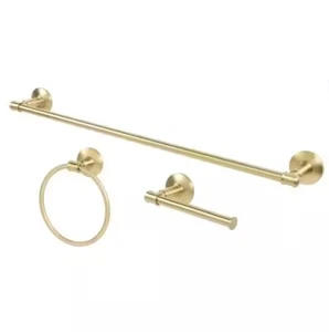 Glacier Bay Parsons 3 Piece Bath Hardware Towel Bath Set in Brushed Gold - Picture 1 of 1