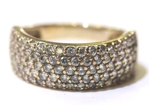 14k yellow gold womens cubic zirconia cz cluster ring 3.6g Size 6 estate vintage - Picture 1 of 7