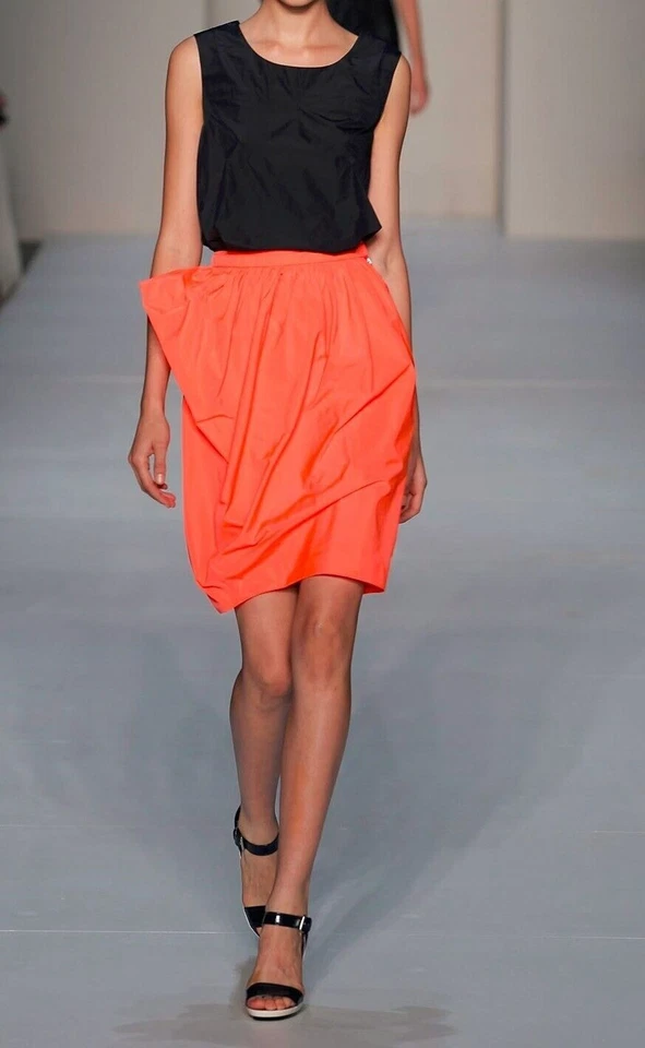 Marc by Marc Jacobs Ellsworth драпированный тафта карандаш юбка неоновый розовый лава 8 $278 - Изображение 1 из 4