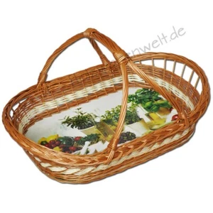 Weidentablett Tablettkorb Korbtablett Tablett Weide Serviertablett MIDI TWSMD - Bild 1 von 4