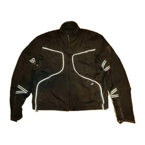 Chaqueta de Motocicleta TRIUMPH Hombre 48/58 Acolchada Nylon con Borde de Cuero Usada  - Imagen 1 de 8