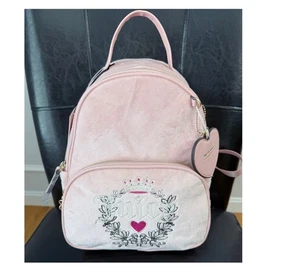 NWT Juicy Couture Backpack Pink Diamond Velour Heritage New $99 School Bag - Picture 1 of 18