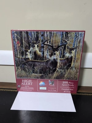 " High Alert" Jigsaw Puzzle 500 Pieces Sunsout Art By Cynthie Fisher NEW SEALED  - Image 1 of 4