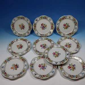 Bavaria Schumann Germany - Dresdner Blumen - 10 Salat Dessert Teller - 73/4 cm - Bild 1 von 6