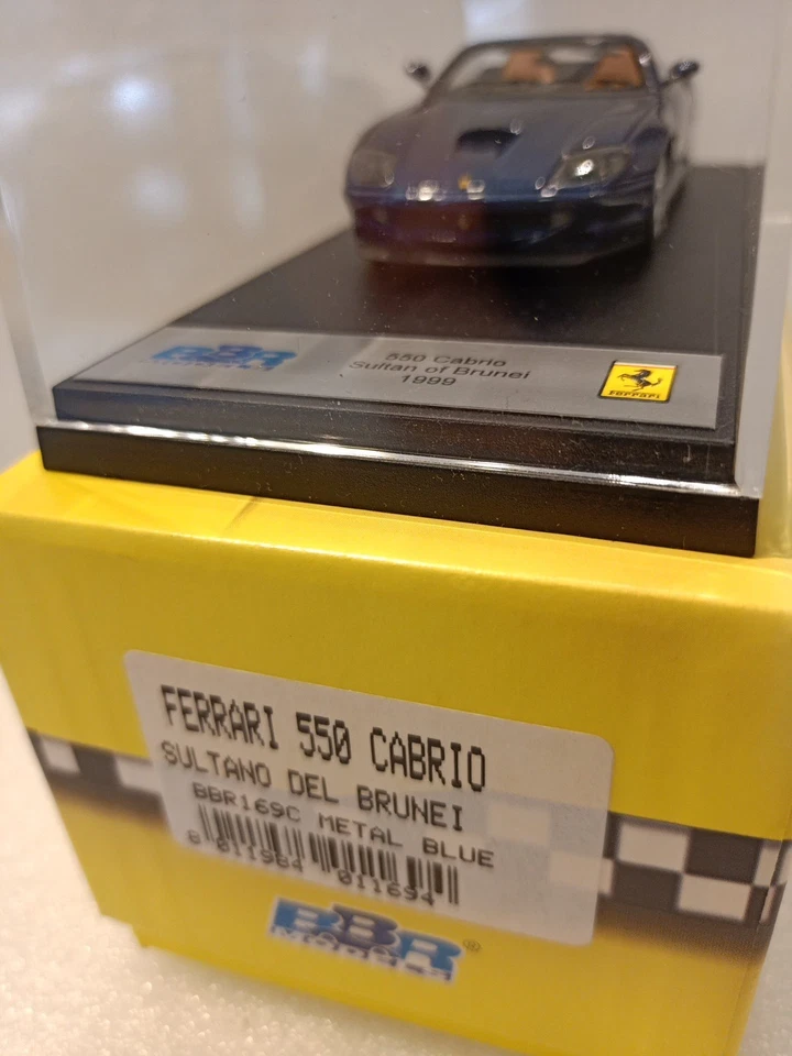Ferrari 550 Cabrio Sultano del Brunei BBR169C  scala 1/43  metal blu - Immagine 1 di 4