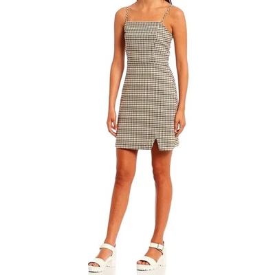 Vestido informal con delantal cuello cuadrado a cuadros talla L Missy S 6 M 8 ~ tostado GB Foto 1 de 4