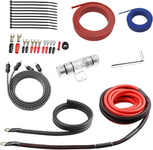 Kit Cablaggio Amplificatore Cavo Audio Auto - 20Ft 4 Gauge Cavo Alimentazione Amplificatore Installa Wiri - Foto 1 di 7