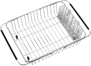 Expandable Dish Drying Rack Over Sink Dish Rack Shelf in Sink or On Counterto... - Picture 1 of 9