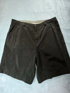 Tommy Bahama Uomo 36 Pantaloncini Marrone Tencel Cotone 8" Cucitura interna - Foto 1 di 11