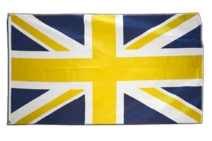 Großbritannien Union Jack blau gelb Hissflagge Fahnen Flaggen 150x250cm - Bild 1 von 1
