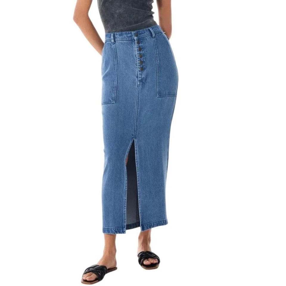 90s Vibe YFB Dara Midi Skirt - Image 1 of 4