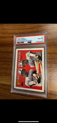 1988 topps eddie murray #4 PSA 8 - Image 1 of 2